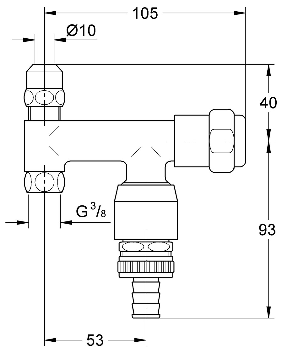 GROHE WAS-Ventil Eckfix 41033 Design-Gr. 41033000 - Bild 2