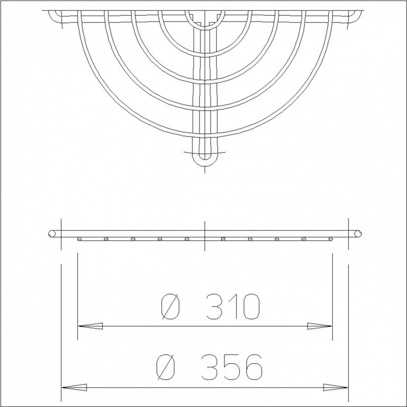 Helios Schutzgitter SG 315 zu Rohrflansch 1237