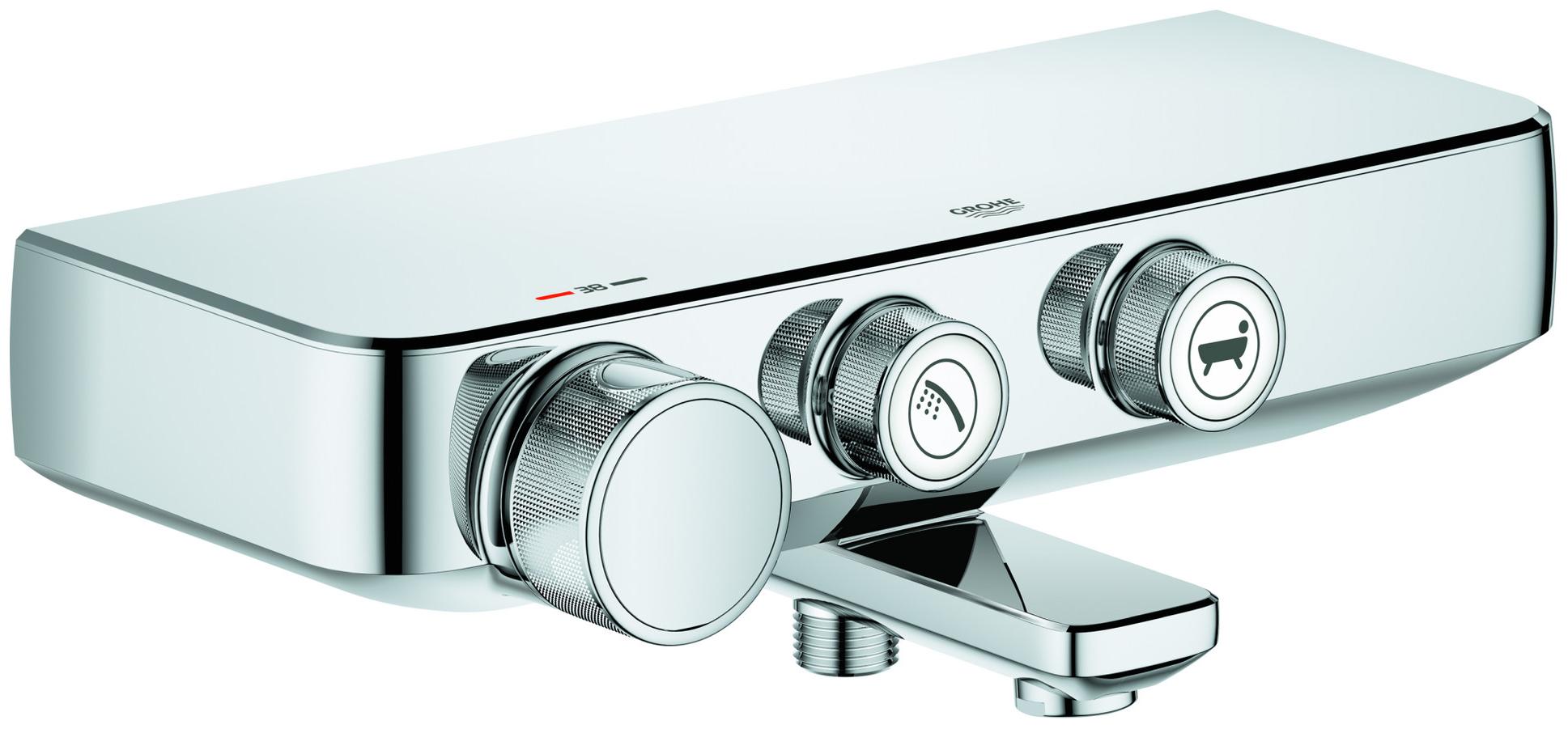 GROHE Thermostat-Wannenbatterie Grohtherm SmartControl Wandmontage chrom 34718000 - Bild 1