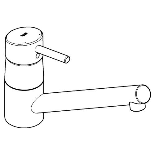 Grohe Einhand Spültischbatterie Concetto flacher Auslauf 32659001 - Bild 2