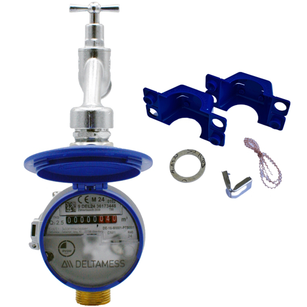 Deltamess Zapfhahnwasserzähler TKS T90 kalt/warm smart M Q3 2,5 cbm 3/4''AGx110mm (Eichjahr 2025) - Bild 4