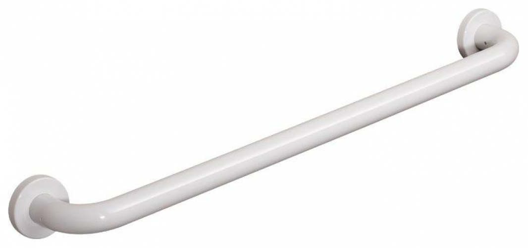 HEWI Serie 477 Badetuchhalter Achsmass 570 mm mit Rosetten reinweiß 477.30.100.99 - Bild 1