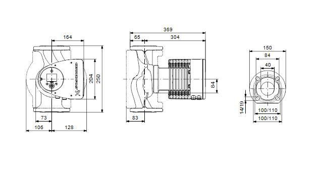 Grundfos MAGNA3 40-120F Hocheffizienz-Umwälzpumpe DN 40 BL 250 mm 97924649 - Bild 2