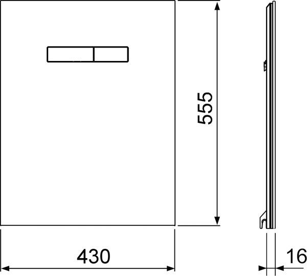 TECElux Betätigungsglasplatte manuell Glas weiß, Tasten weiß 9650000 - Bild 2
