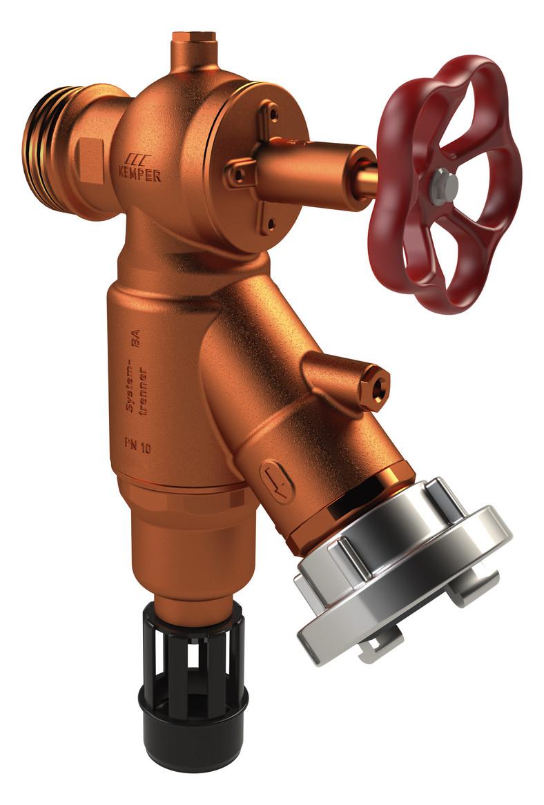 KEMPER Systemtrenner-Auslaufventil FK-4 BA 2'' AG aus Rotguss 3670105000 - Bild 1