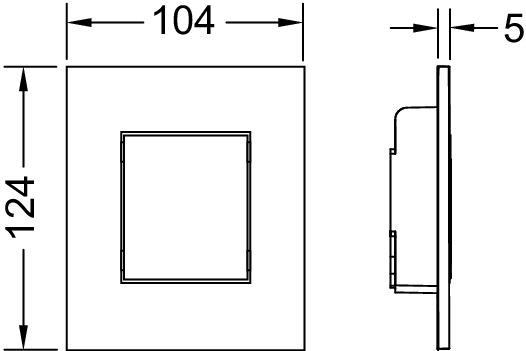 TECEnow Urinal-Betätigungsplatte schwarz matt inklusive Kartusche 9242406 - Bild 2