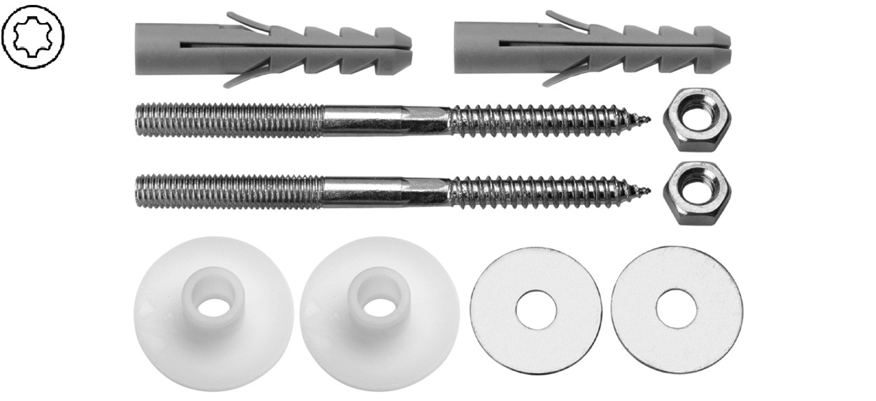 Waschtisch Befestigungssatz M10x140 mm Stahl verzinkt - Bild 1