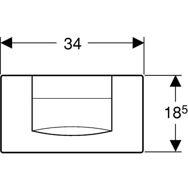 Geberit 200F Betätigungsplatte Start-Stopp-Spülung weiß-alpin 115.222.11.1 - Bild 2