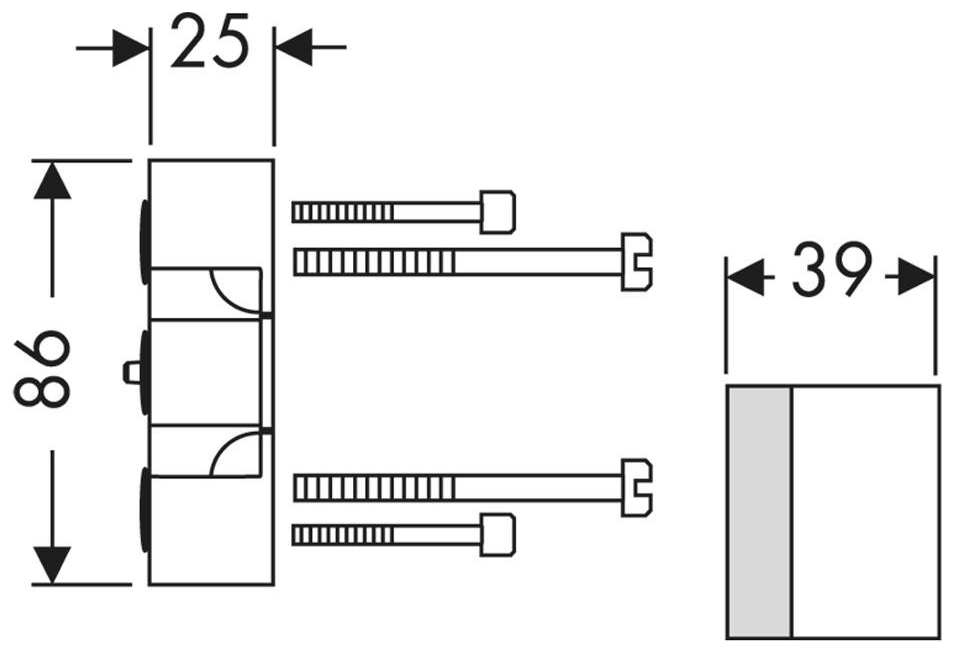 Hansgrohe Verlängerungsset iBox universal 25 mm 13595000 - Bild 2