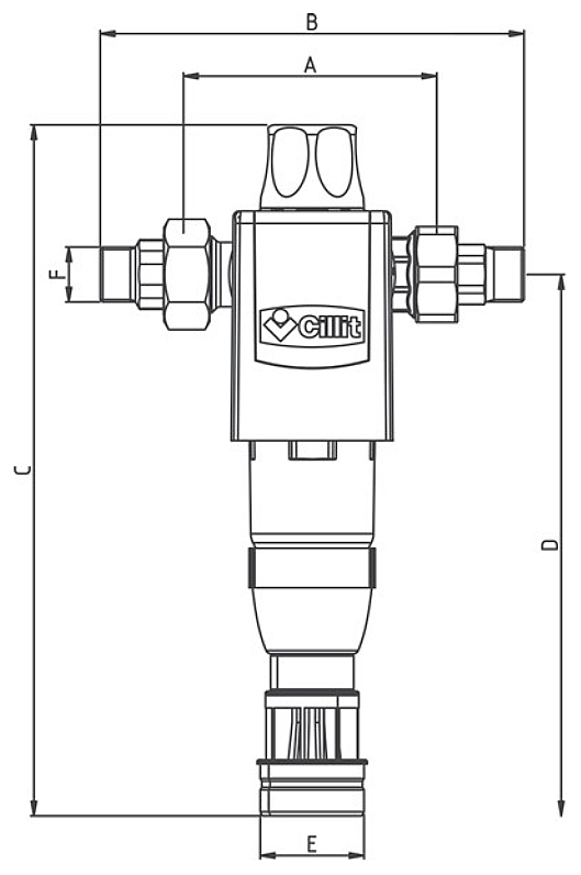 Cillit Rückspülfilter Galileo RSF LF 1 1/4'' mit Anschlussmodul DN 32