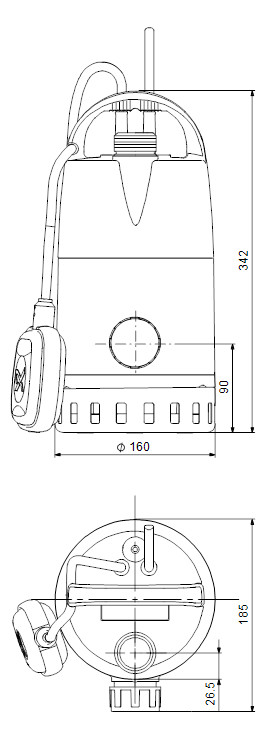 GRUNDFOS Kellerentwässerungspumpe Unilift CC-9 A1 1x230V 0,78kW 10m Kabel 96280970 - Bild 2