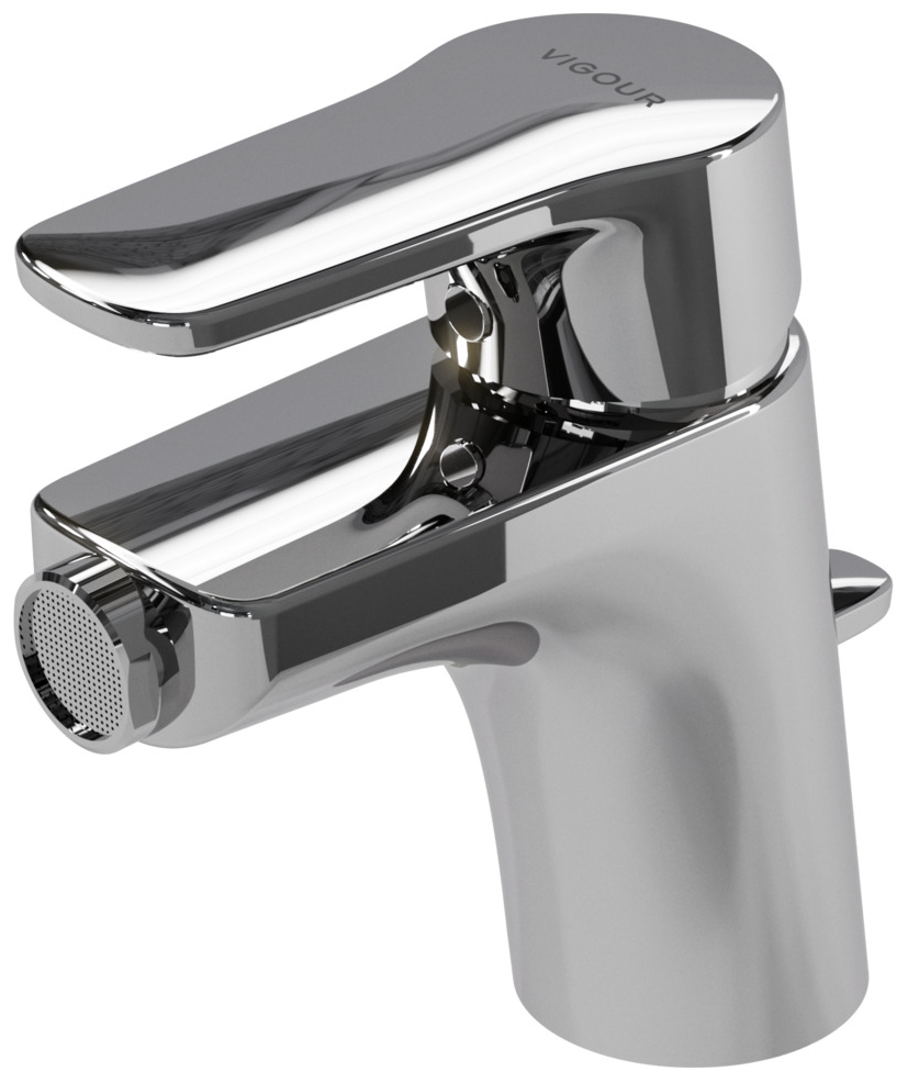 VIGOUR Einhand-Bidetbatterie derby V3 mit Ablaufgarnitur verchromt