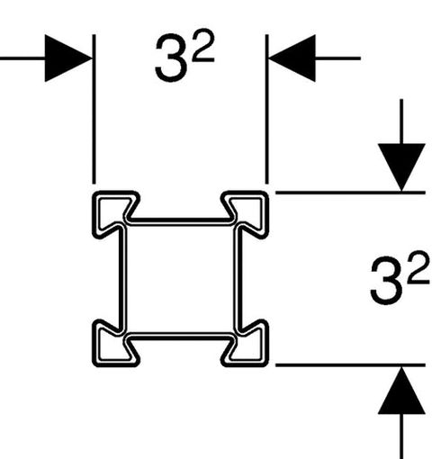 Geberit GIS Profil 3,2x3,2 cm verzinkt 461.000.25.1 in Stangen je 5m (Paket 40m) - Bild 4