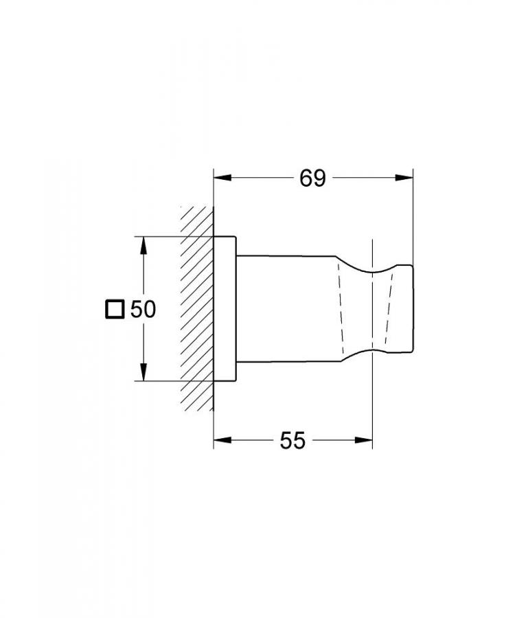 Grohe Rainshower Wandbrausehalter chrom 27075000 - Bild 2