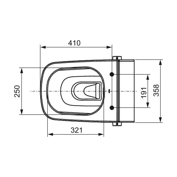 TECEone Dusch-WC-Keramik spülrandlos mit Duschfunktion weiß 9700200 - Bild 2