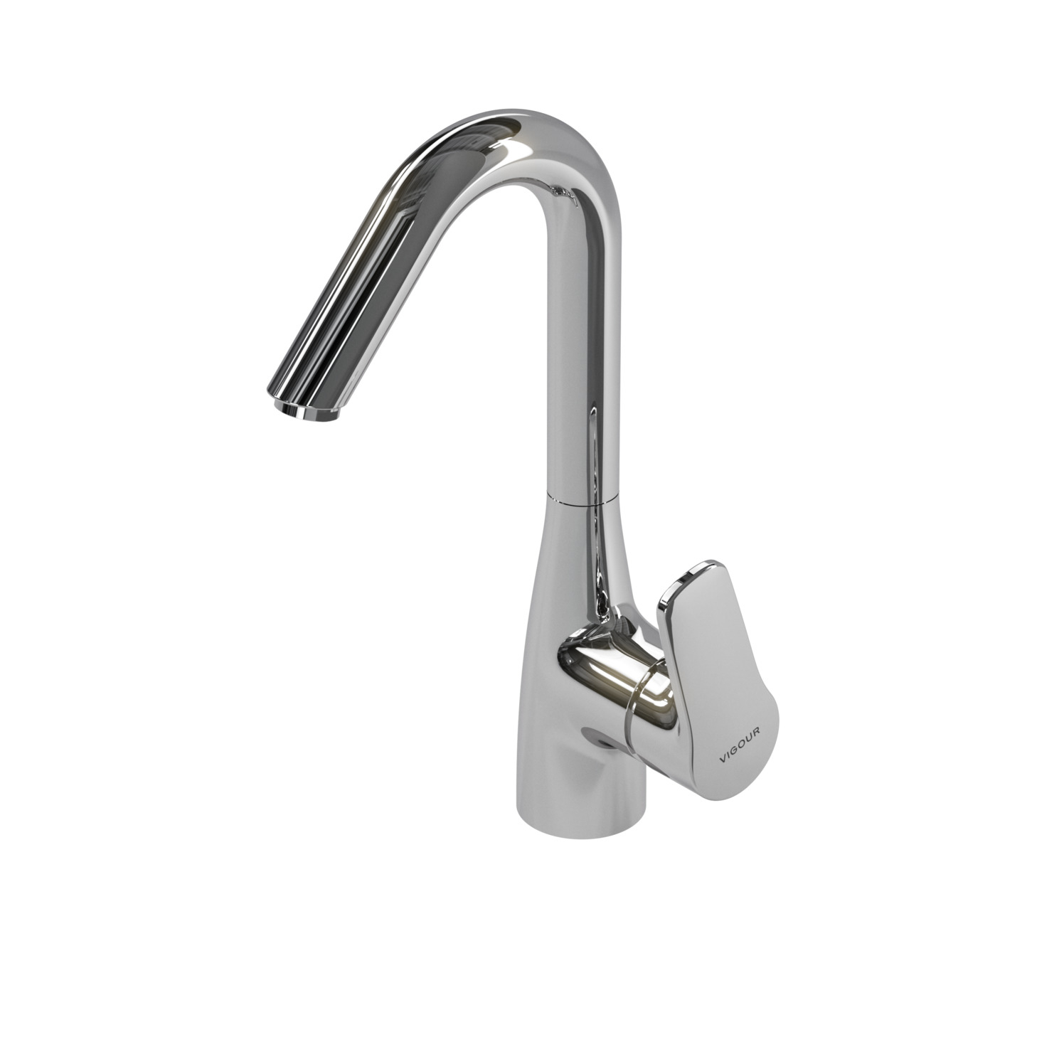 VIGOUR Einhand-Waschtischbatterie derby V3 V-Auslauf schwenkbar, ohne Ablaufgarnitur verchromt