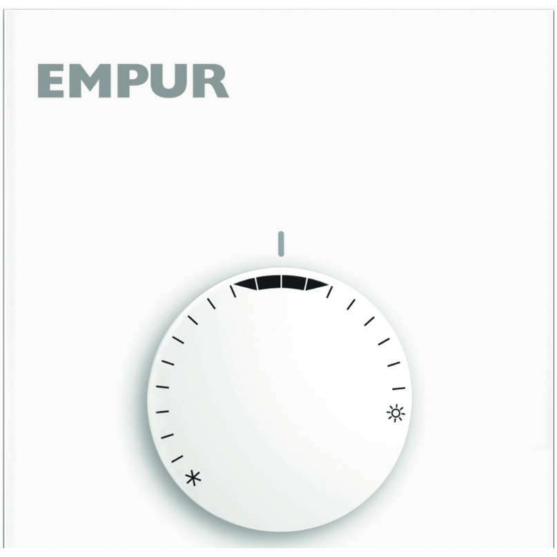 Empur Raumthermostat und Raumbediengerät 24V Analog, für Standard Heizen 574133 - Bild 1