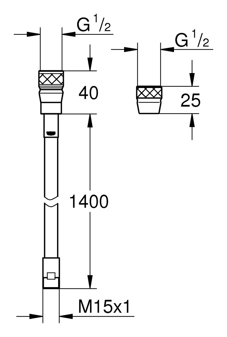GROHE Brauseschlauch für Ladylux verchromt 46174000 - Bild 3