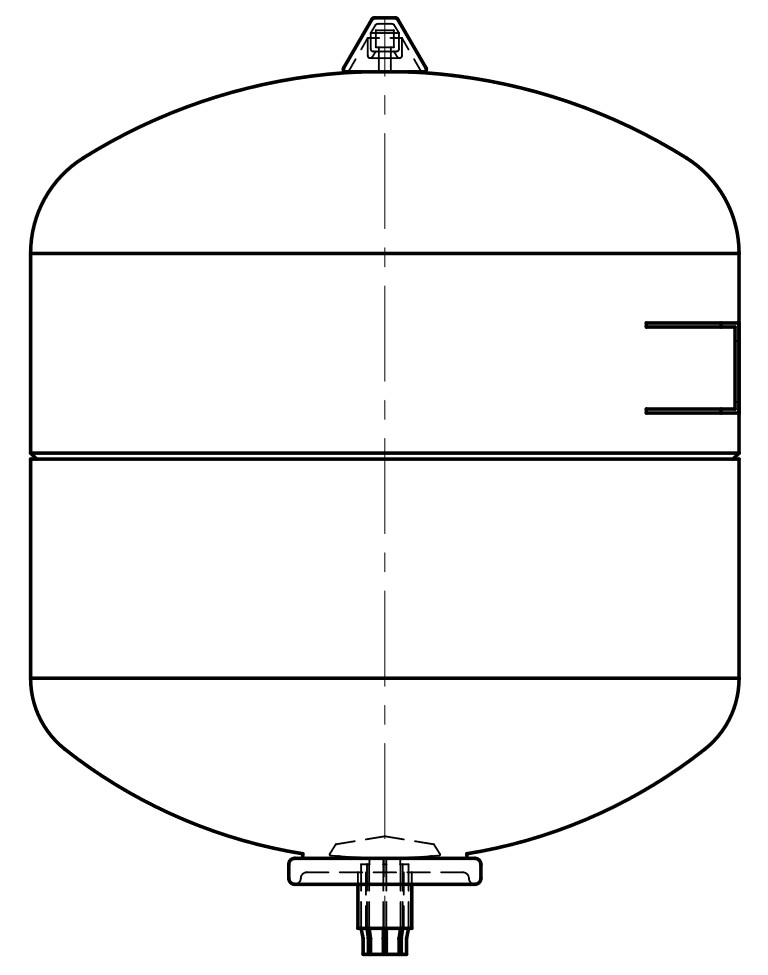 COSMO Trinkwasser-Ausdehnungsgefäss MAG-W 33 Liter weiss 4-10 bar mit Anschluß-T-Stück - Bild 3
