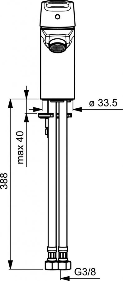 Hansa Waschtisch-Einhandmischer Hansapolo mit Ablaufgarnitur verchromt 51402293 - Bild 3