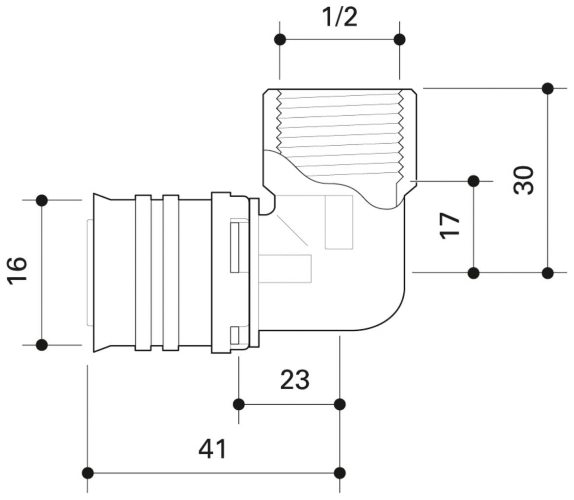 CONEL Connect MV2 Übergangswinkel 16 mm x 1/2'' IG CCMVUW16IN - Bild 2