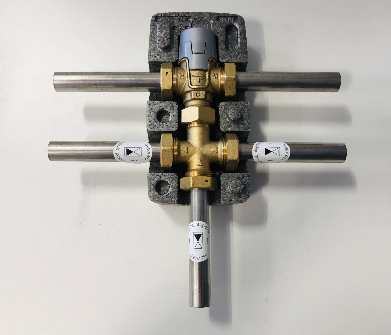 Anschlussset 22mm x 1'', 5x 120mm, Rückschlagventile und Dichtungen, für Zirkulationsset CBWZS25 - Bild 4
