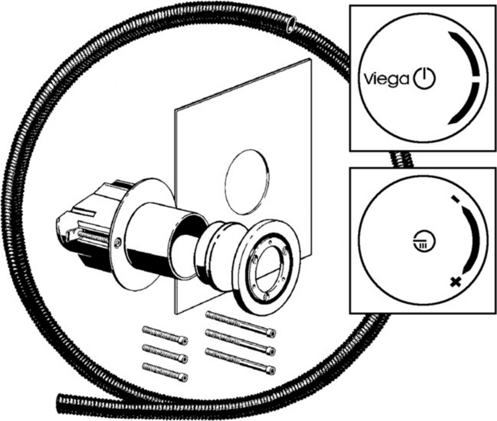 Viega Montageset UP-Erweiterungsset Multiplex Trio E 6146.36 verchromt für Bedienelement 671358 - Bild 2