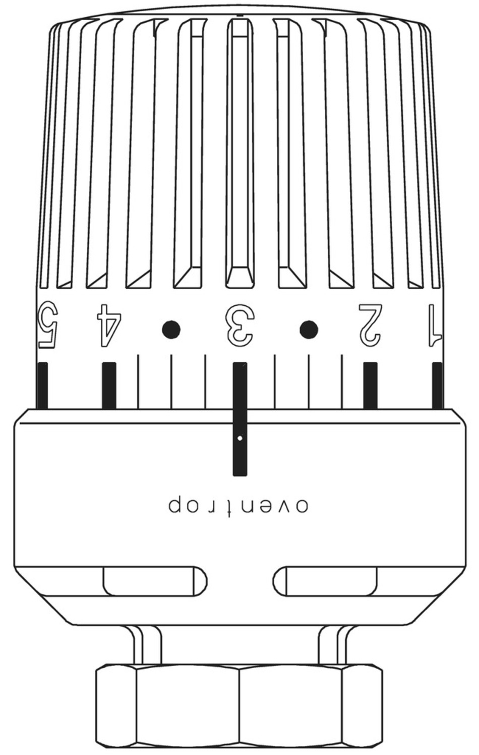 Oventrop Thermostat Uni LH weiß 7-28 Grad M30x1,5 mit Nullstellung 1011465 - Bild 4
