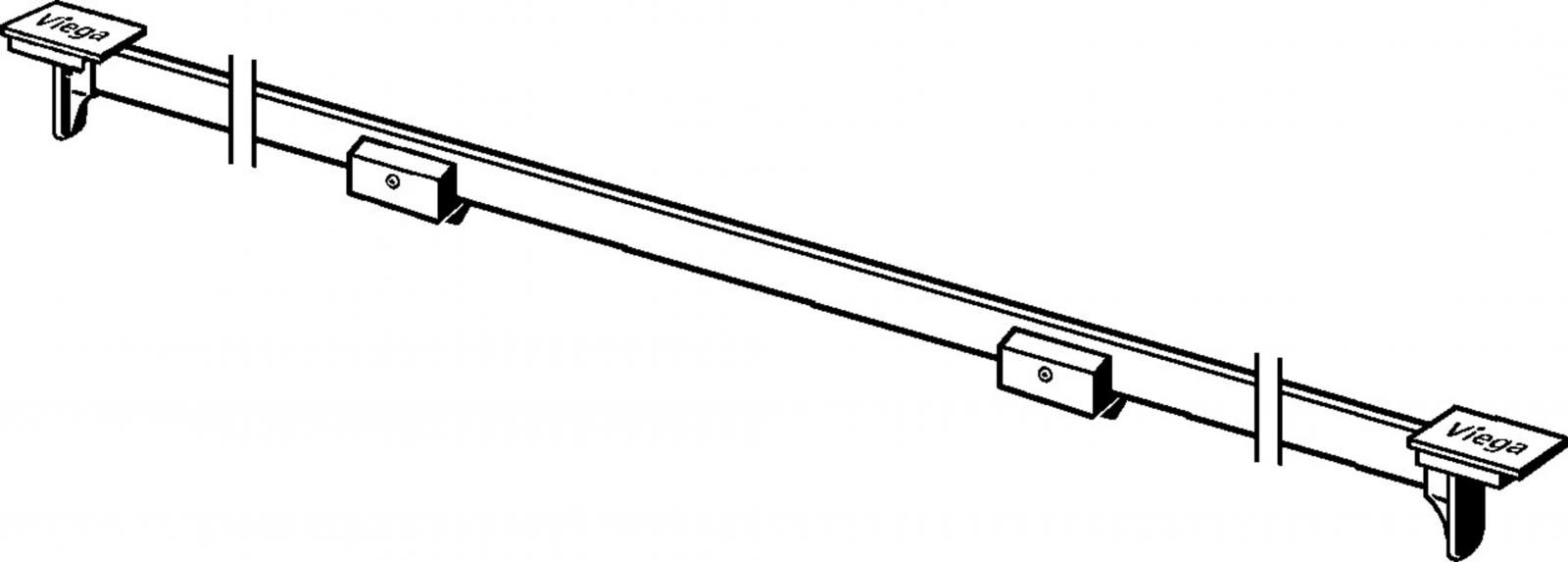 Viega Stegrost SR1 Edelstahl matt Länge 300-1200 mm kürzbar 686284 - Bild 2