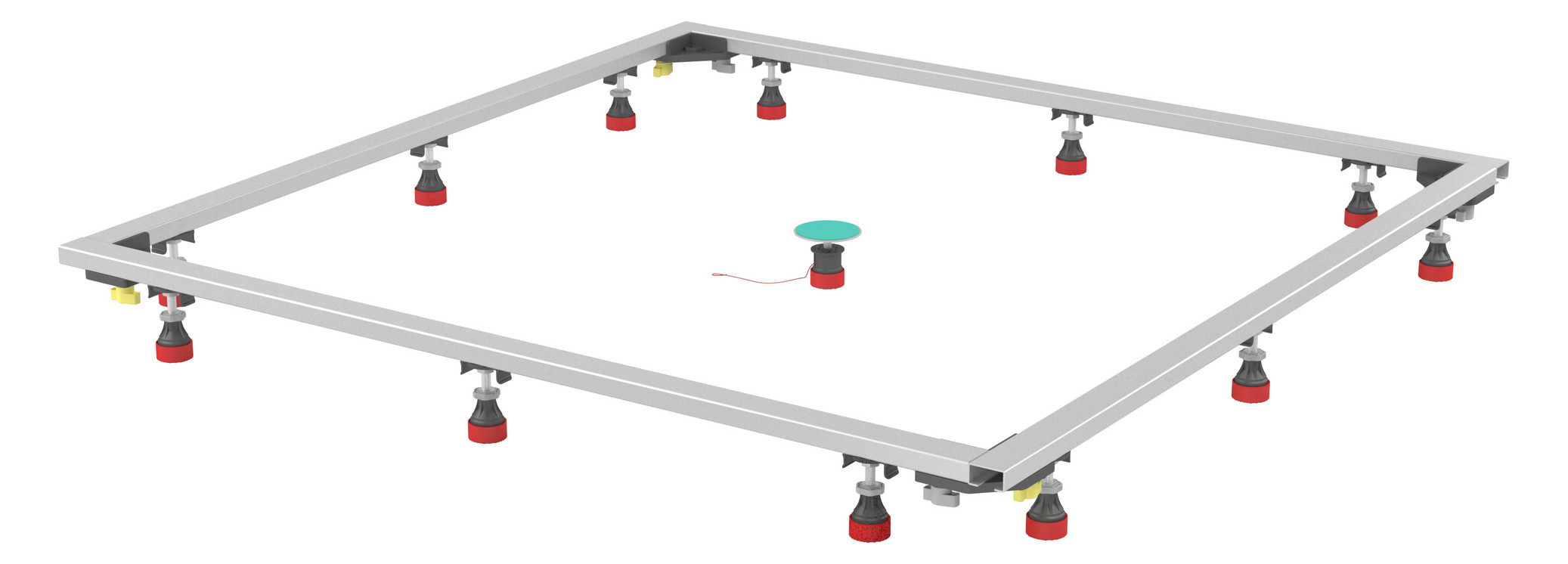 MEPA Montagerahmen 70x70-120x120cm für Mineralgusswannen super/extraflach, Höhe 5,5-19cm - Bild 1