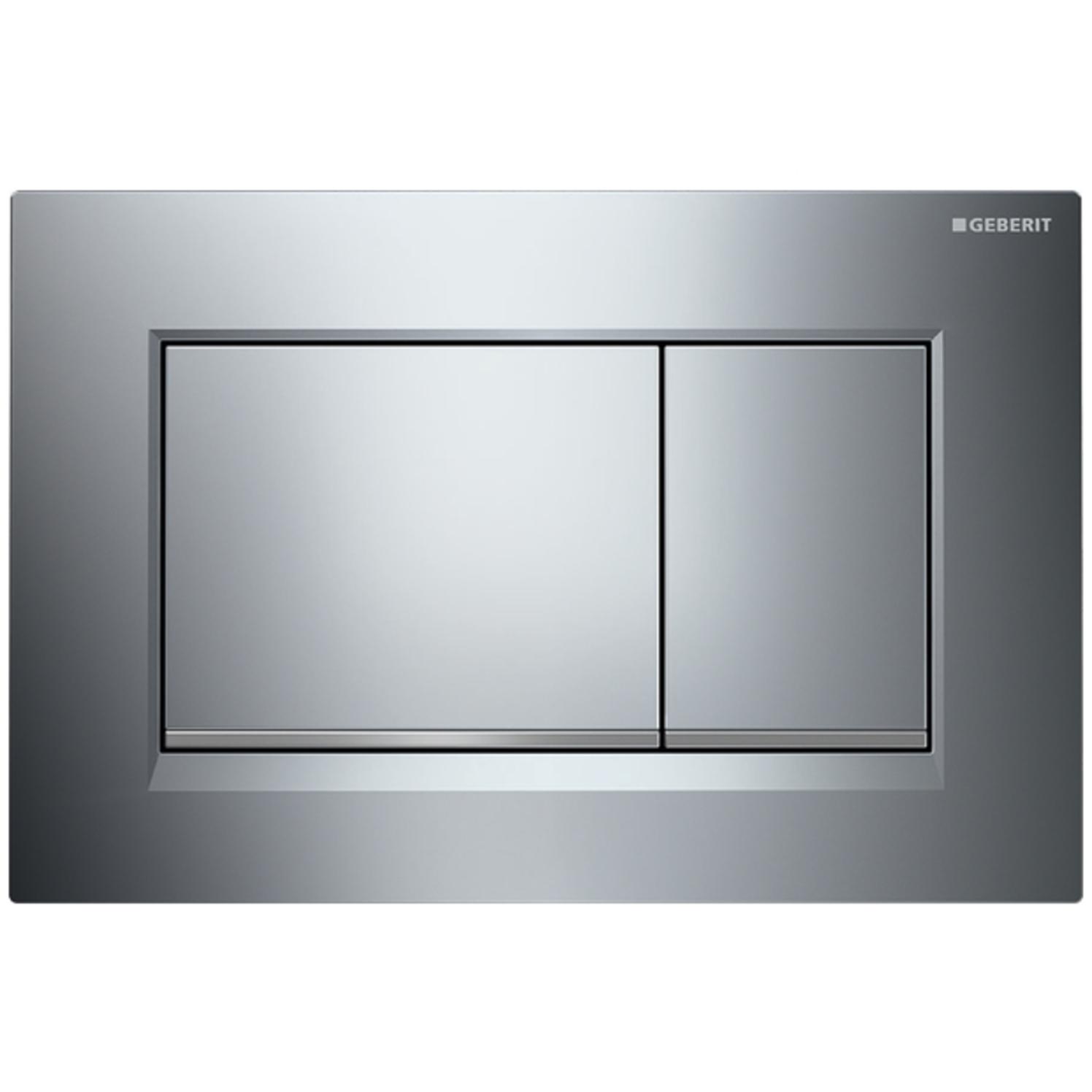 Geberit Sigma30 Betätigungsplatte 2-Mengen hgl.verchromt/mattchrom/hgl.verchromt 115.883.KH.1 - Bild 1
