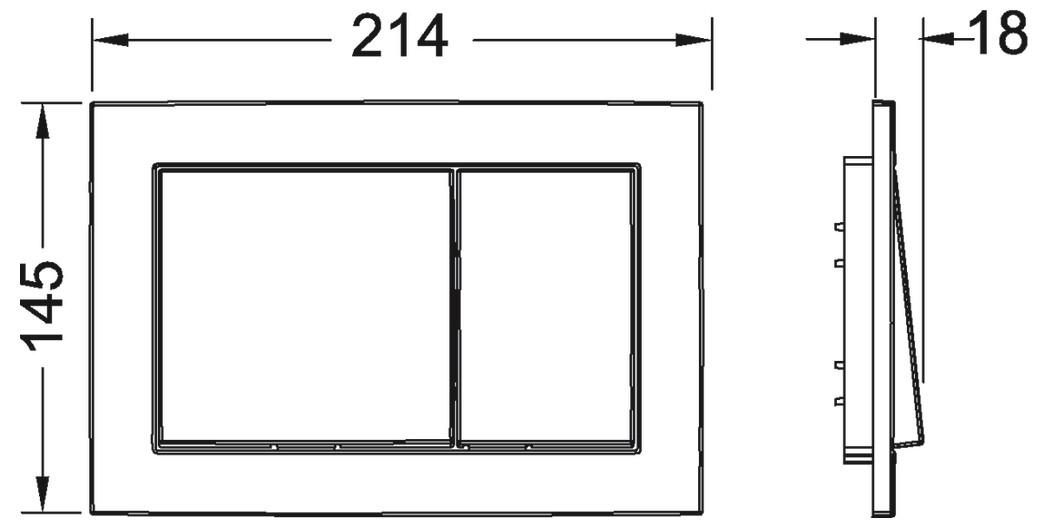 TECEbase WC-Betätigungsplatte 2-Mengen weiss 9240700 - Bild 2