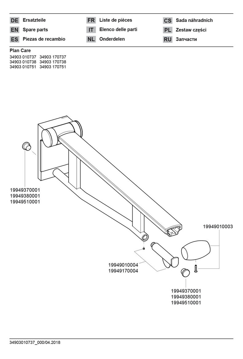 Keuco Stützklappgriff WC Plan Care verchromt 34903010838 - Bild 3