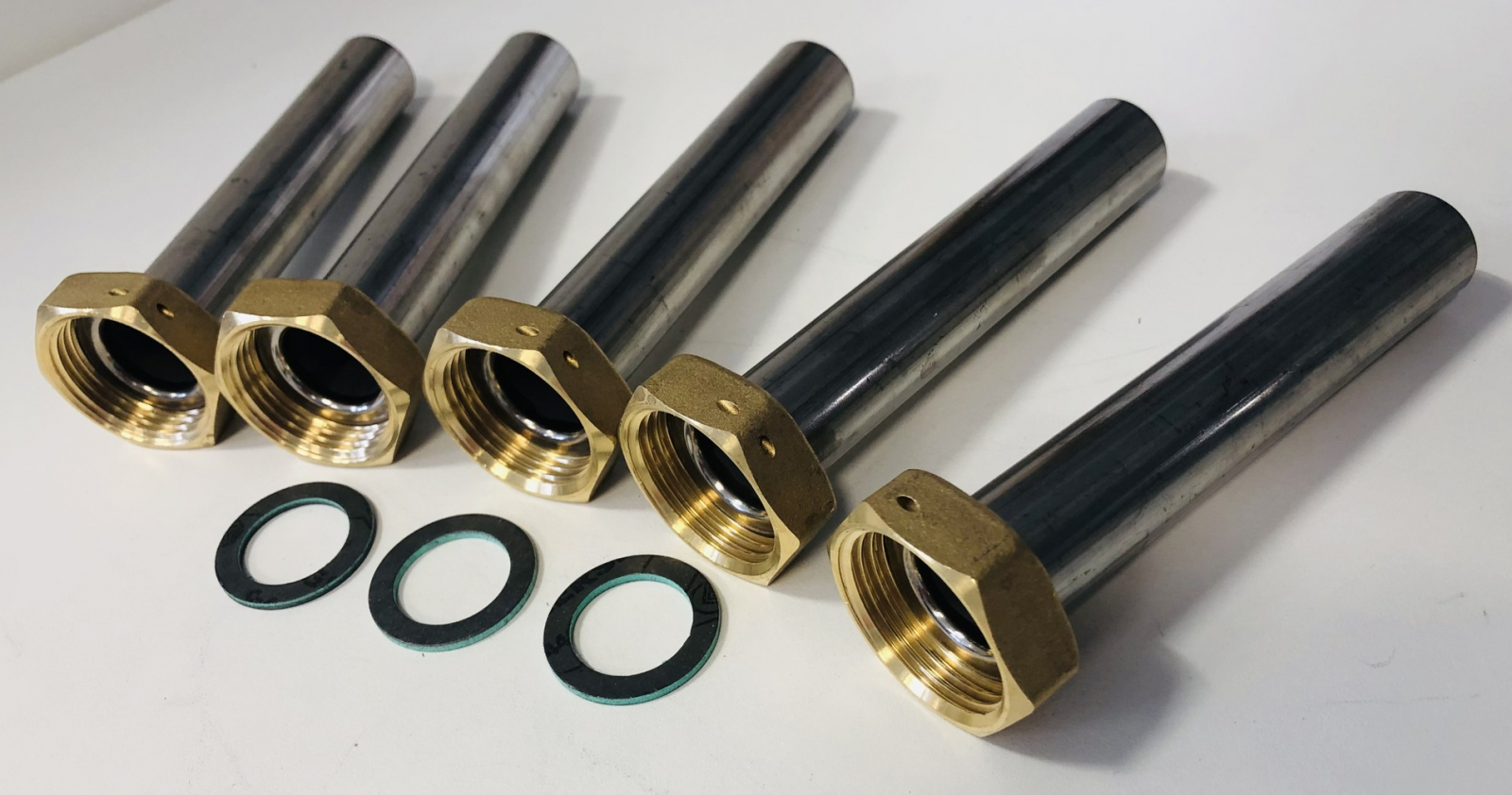 Anschlussset 22mm x 1'', 5x 120mm, Rückschlagventile und Dichtungen, für Zirkulationsset CBWZS25 - Bild 2