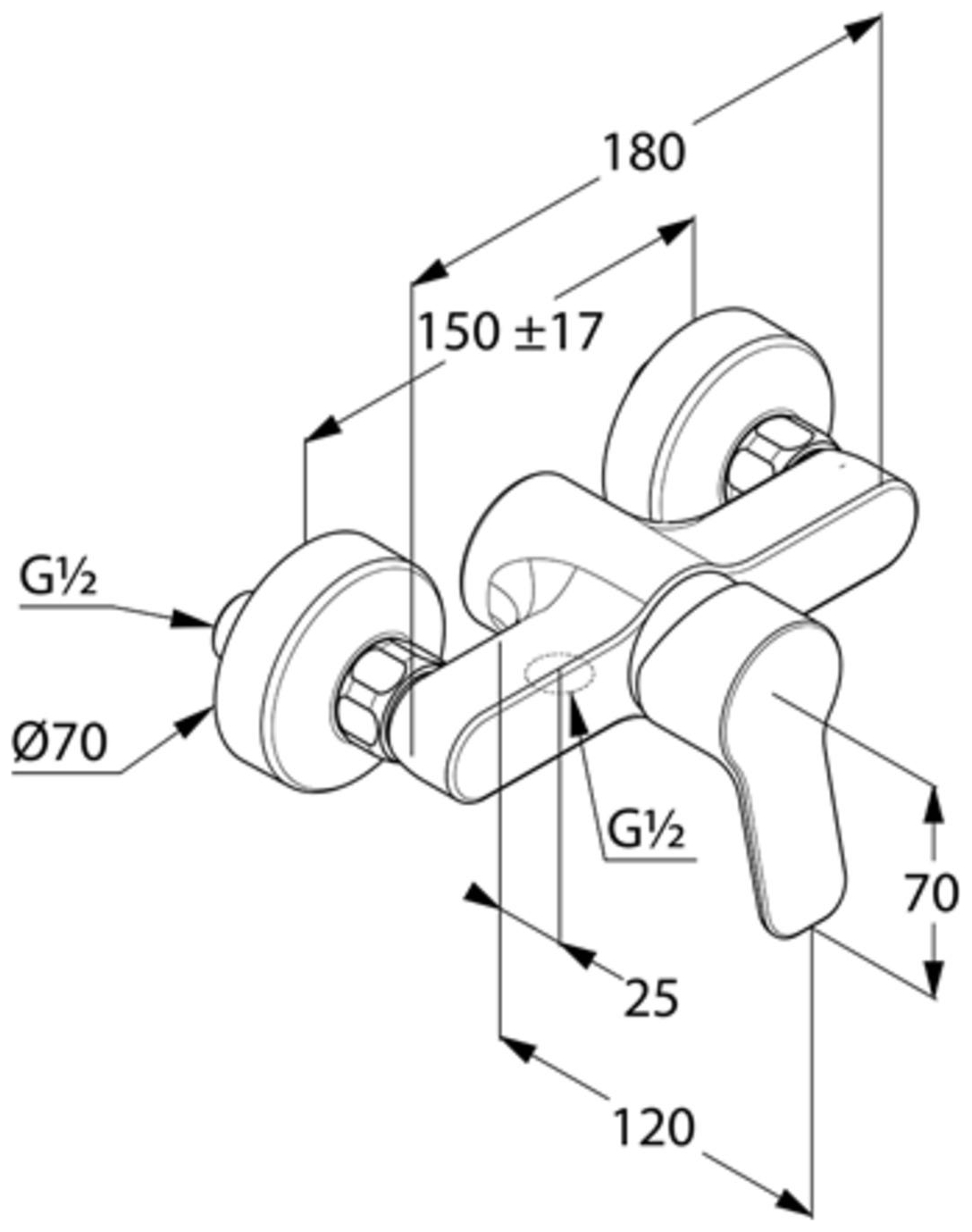 Kludi PURE&EASY Brause-Einhandmischer eigensicher chrom 378410565 - Bild 2