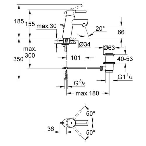 Grohe Einhand Waschtischbatterie Concetto chrom 32204001 - Bild 3