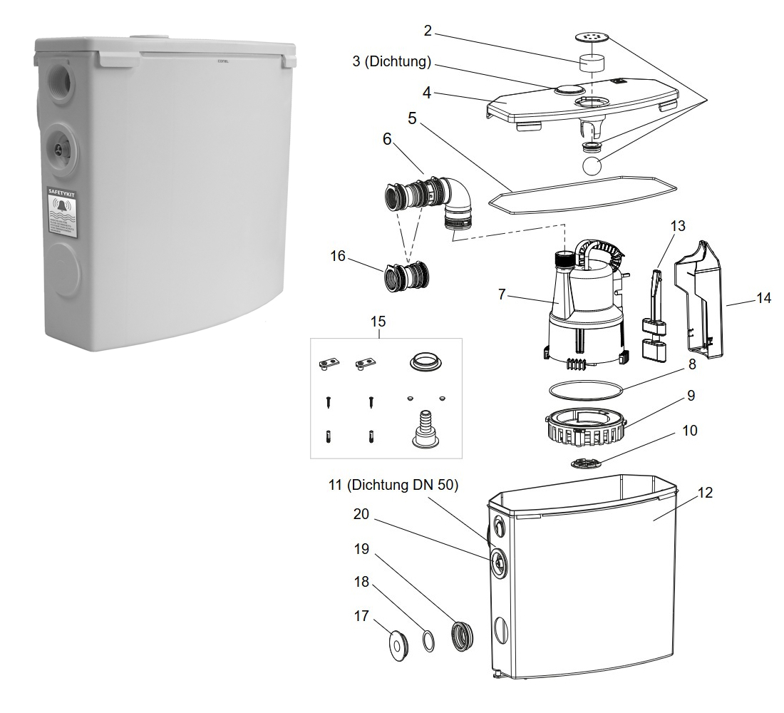 CONEL Ersatzpumpe für FLOWBOX und FLOWBOX-N inklusive Zubehör - Bild 2