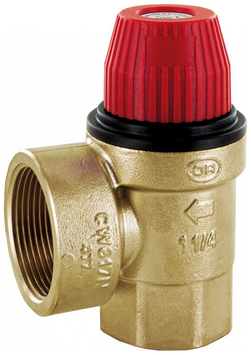 Membran-Sicherheitsventil Messing 2,5 Bar - DN 15 X DN 20 Für Heizung & Warmwasser