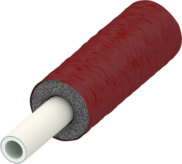 TECEflex Verbundrohr PE-Xc/Al/PE-RT Dim. 20 (21x3,4 mm) vorgedämmt RS 9 mm rot 731620 (je Meter) - Bild 1