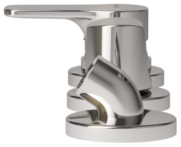 VIGOUR Dreiloch-Badebatterie derby V3 für Überlaufbefüllung ohne Handbrause verchromt