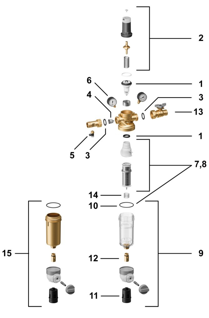 Resideo Ventil-Austauschsatz D06FA-1/2 komplett (1/2'' und R 3/4'') für D06FA, FKN74 und HS10S