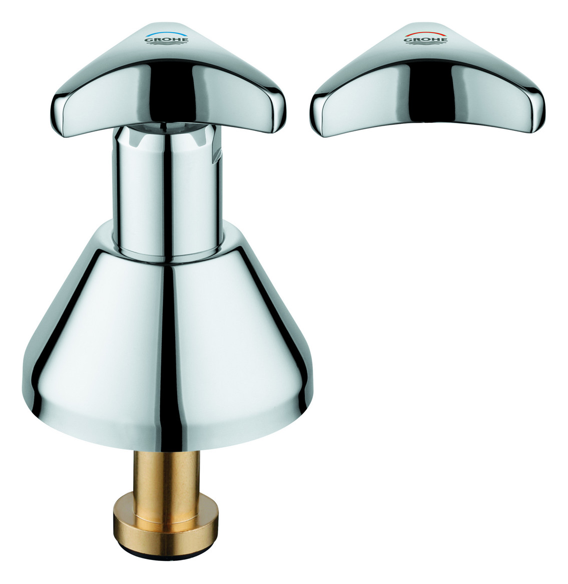 GROHE Oberteil Trecorn Griff Markierung blau 1/2'' chrom11330000 - Bild 1