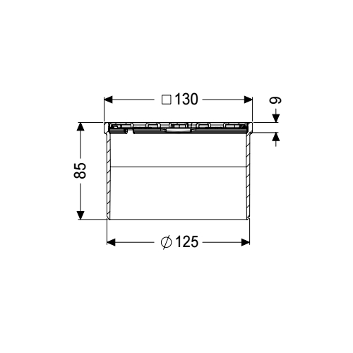 KESSEL Aufsatzstück 48165 Schlitzrost V2A Rost 120x120 mm aus Edelstahl Klasse K3 - Bild 2