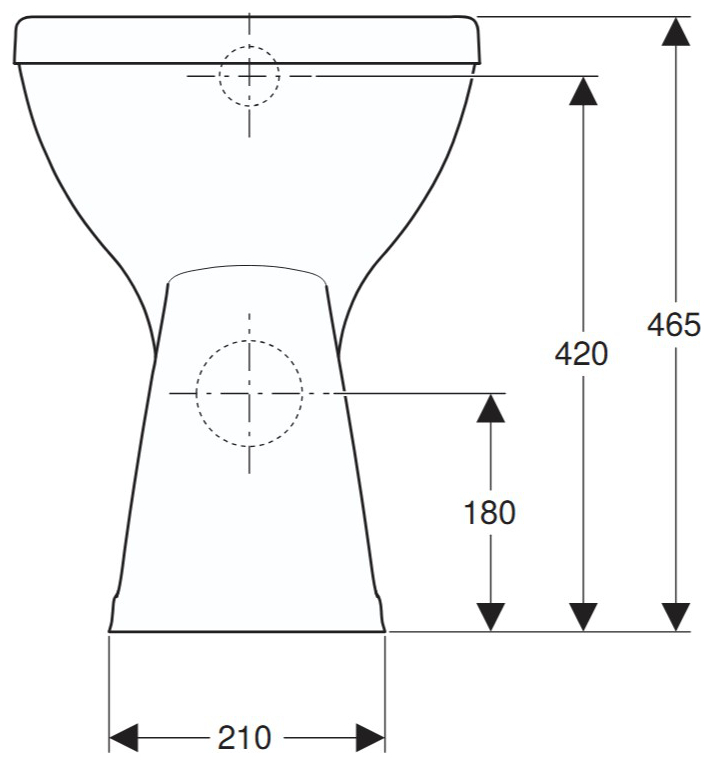 VIGOUR Stand-Tiefspül-WC clivia plus +6cm weiss, Abgang waagerecht  - Bild 6