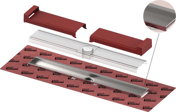 Duschrinne Evo WFA 900 mm gerade, mit Wandfliesenauflage, Seal System Dichtmanschette - Bild 1