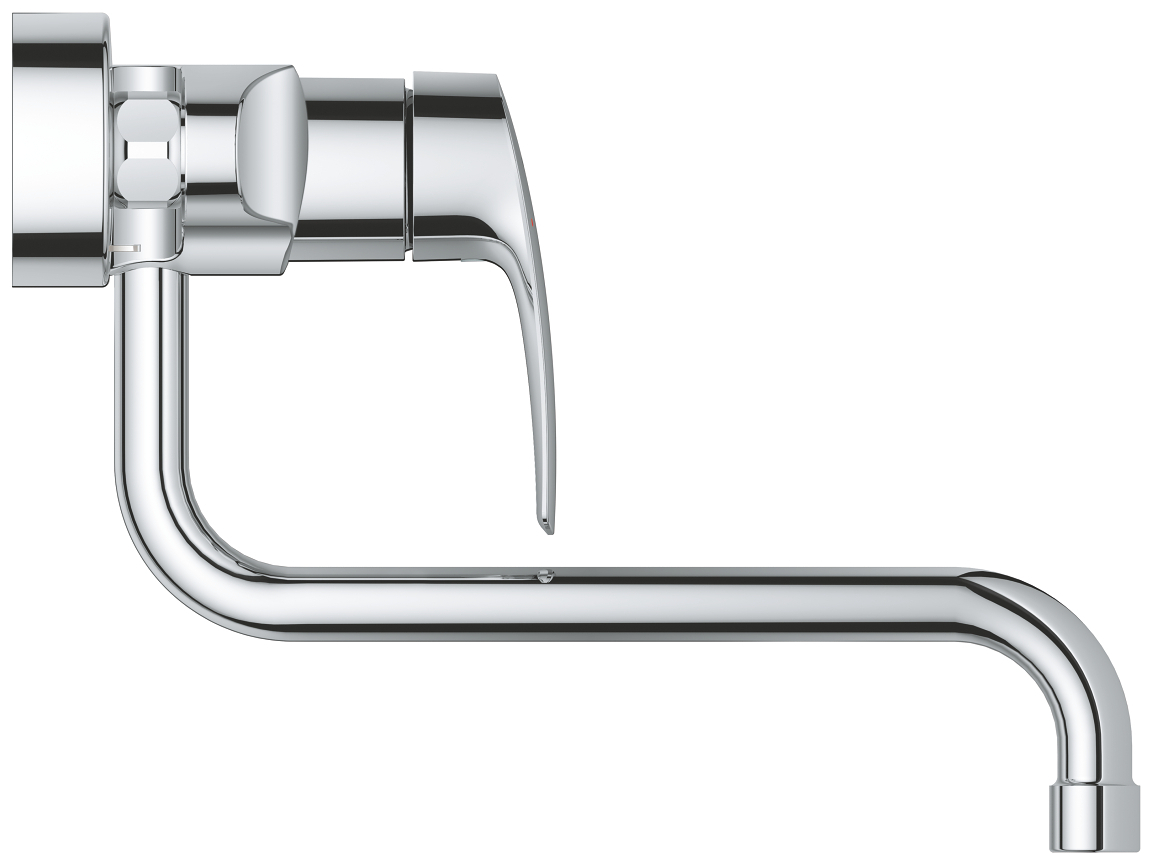 GROHE Spültischbatterie Eurosmart Wandmontage Ausladung 276mm chrom 32224003 - Bild 3