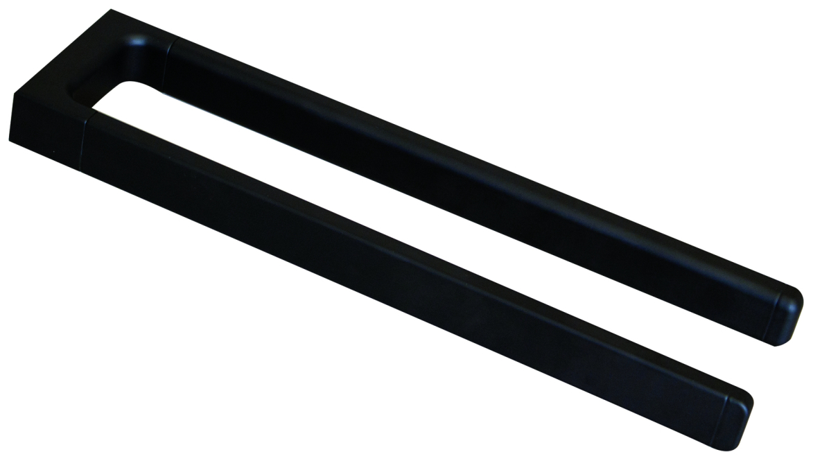 VIGOUR Handtuchhalter derby V3 350 mm 2-armig starr schwarzmatt