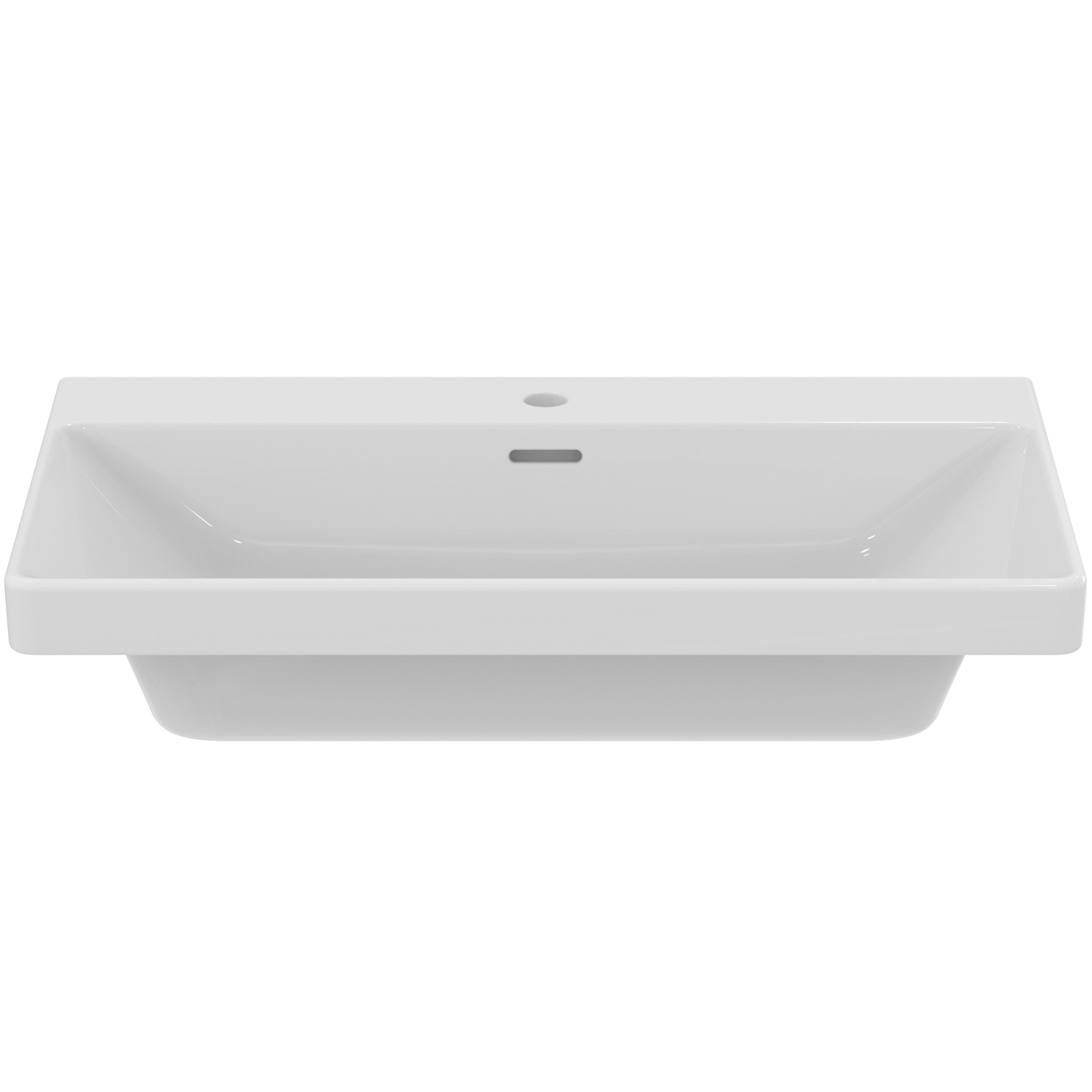 VIGOUR Möbelwaschtisch derby V3 80x48cm PflegetectPlus weiss mit Hahnloch und Überlauf