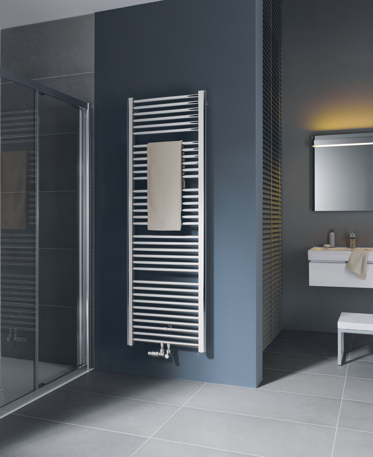 Kermi Badheizkörper Basic-50 gerade 1172 x 35 x 599 mm QN662 weiß RAL 9016, E001M1200602XXK