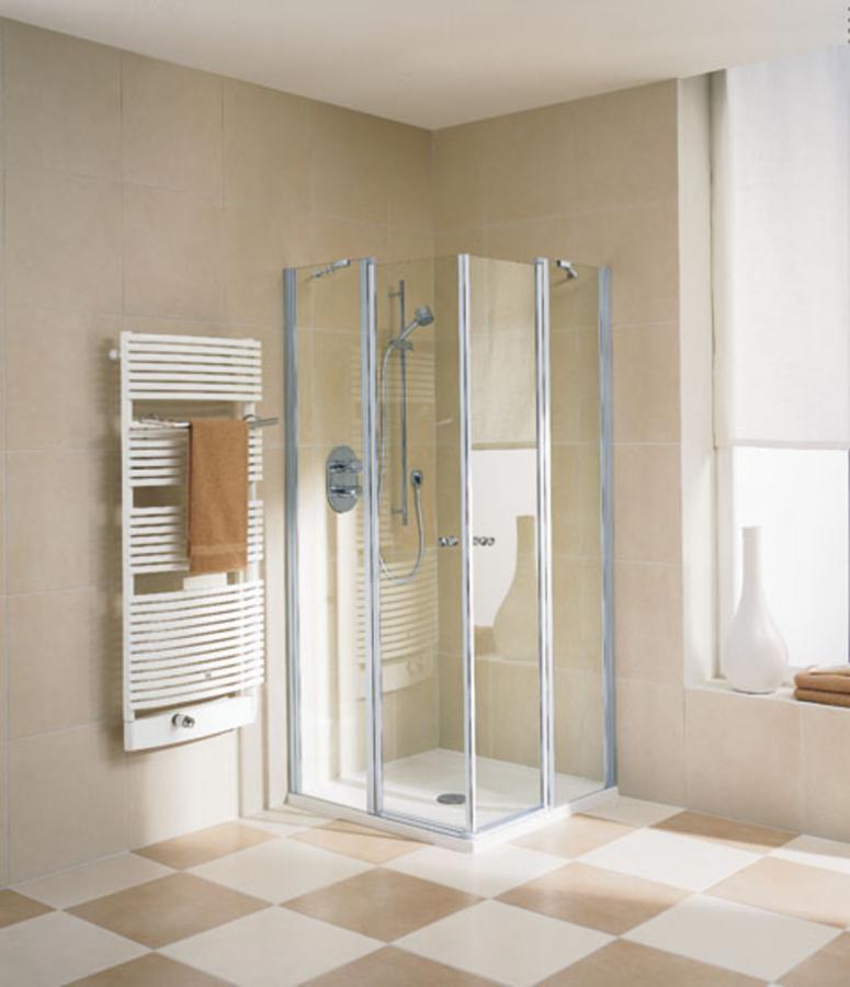 Kermi Ibiza 2000 Eckeinstieg-Halbteil re 900x1850 mm ESG klar silber mattglanz - Bild 5